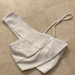 Zara Cream Textured Top